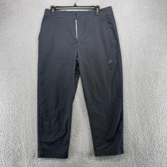 Nike Pants Men's 32 Black Chino Khaki Cropped Woven Sportswear Utility Golf Flex